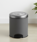 Dust Bin, Plastic, Round, Push Top 10L
