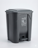 Dust Bin, Plastic, Hexagonal, Center Pedal, 50L, Grey