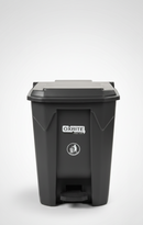Dust Bin, Plastic, Hexagonal, Center Pedal, 100L, Grey