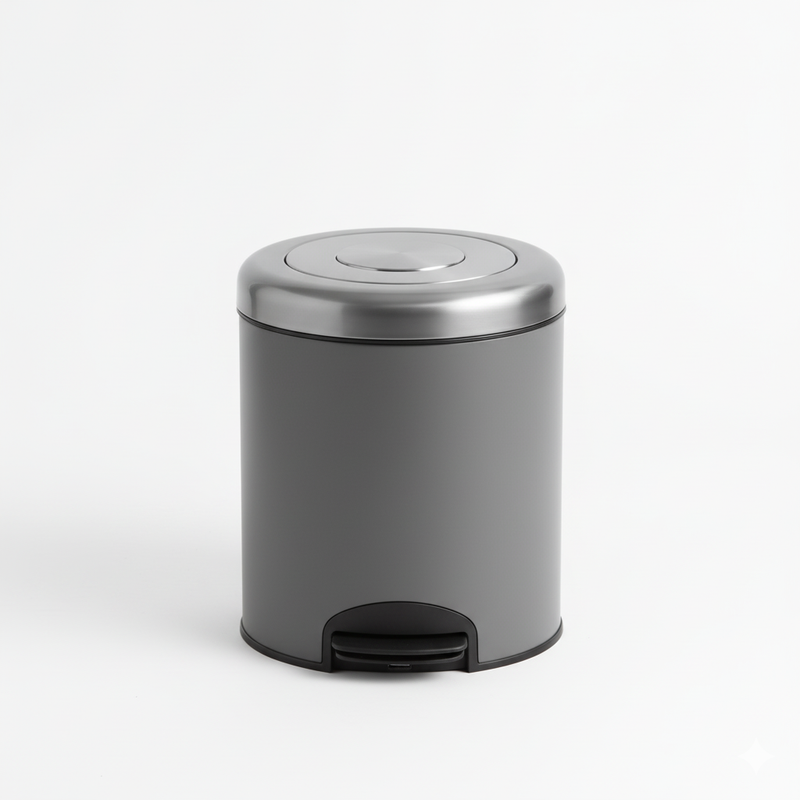 Dust Bin, Plastic, Round, Push Top 10L