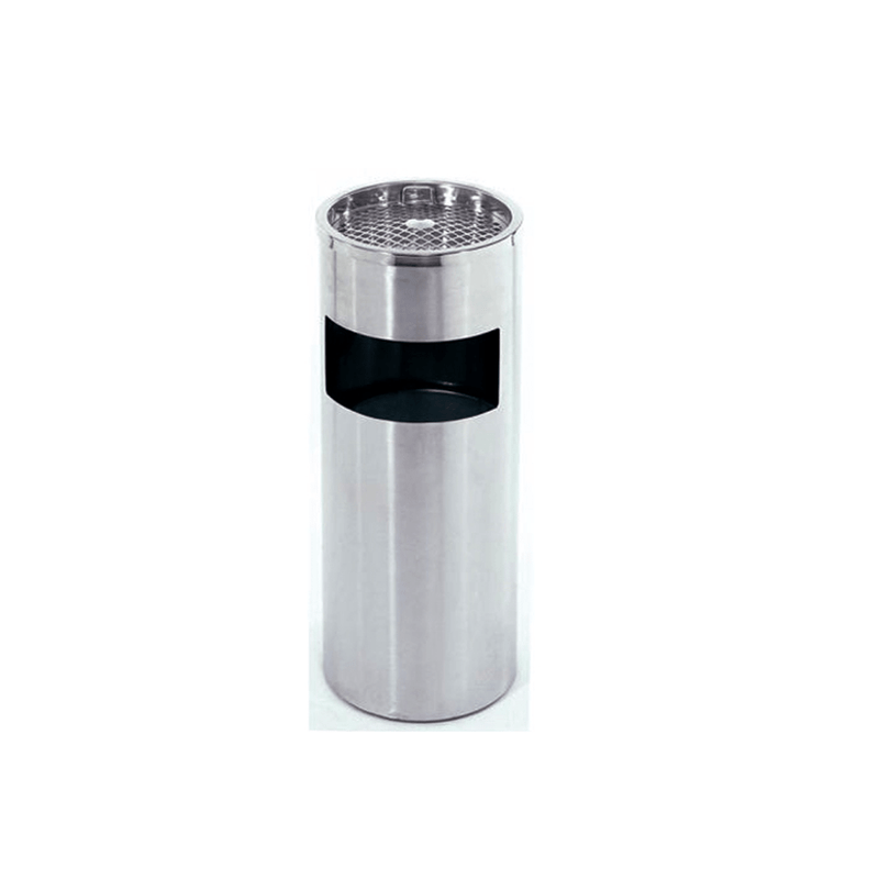 Dust Bin, Stainless Steel, Round, Ash Tray Top, 30 cm Wide