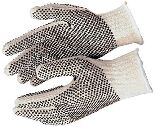 Personal Care, Safety Protection Working Gloves, Cotton, Double-Sided Black PVC Dotted , Reusable