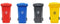 Trash Can, Outdoor, with Wheels and Cover, 240 L