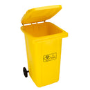 Trash Can, Outdoor, with Wheels and Cover, 120 L