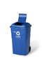 Trash Can, Outdoor, Double Cut Top, with Wheels and Cover, 120 L