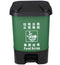 Dust Bin, Plastic, Square , Center Pedal 20L