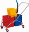 Trolley, Steel, Double Mop Bucket and Basket