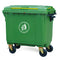 Trash Can, Outdoor, with Wheels and Cover, 660 L