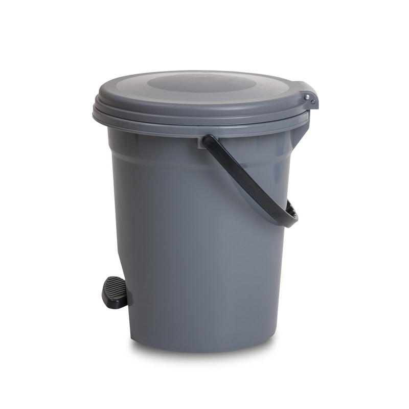 Dust Bin, Plastic Round, Center Pedal with Bucket & Basket, 16 Litre