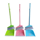 Dust Pan, Long Handle, with Brush 