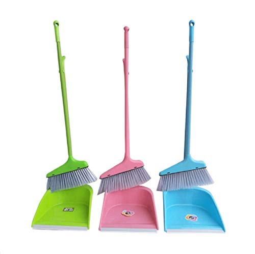 Dust Pan, Long Handle, with Brush 